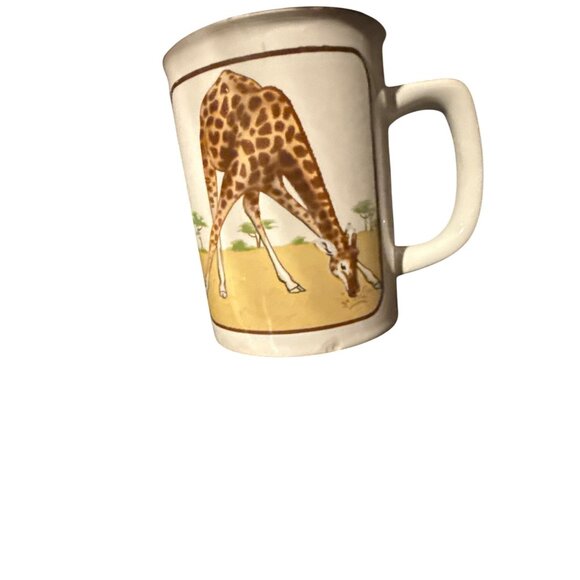 Rare VTG Giraffe-Themed Ceramic Coffee Mug With Handle - Picture 1 of 8